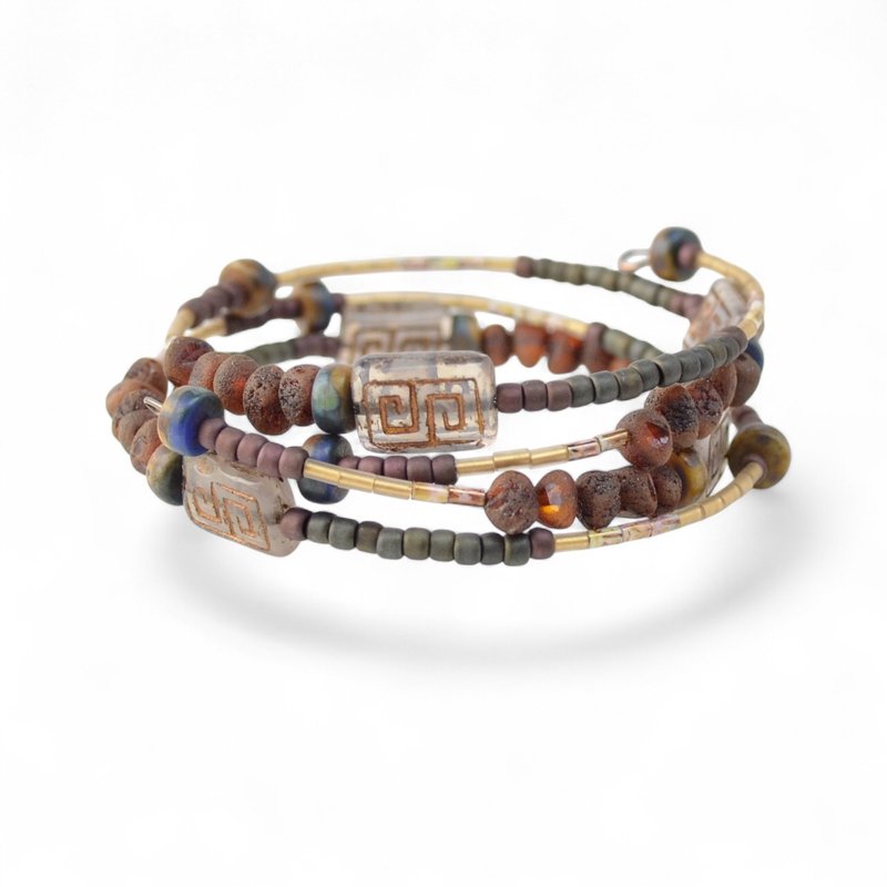 波羅的海琥珀女士手鍊  搭配記憶絲 TG75 - 手鍊/手環 - 寶石 多色