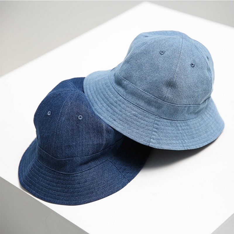 兩面戴漁夫帽  牛仔 丹寧 中性 不分性別 原創品牌 - 帽子 - 棉．麻 藍色