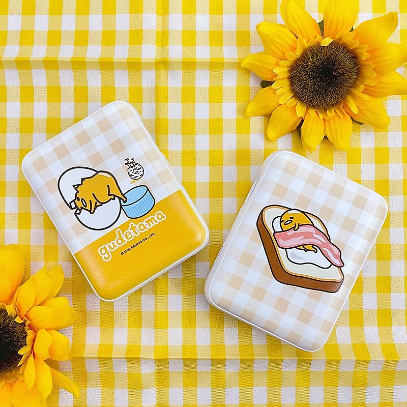 【Hong Man】Sanrio Series Pocket Power Bank Plaid Egg Yolk Brother - Chargers & Cables - Plastic Yellow