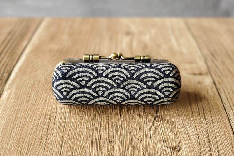 青海波&海浪 印章盒 收納盒 單章盒 - 收納箱/收納用品 - 棉．麻 