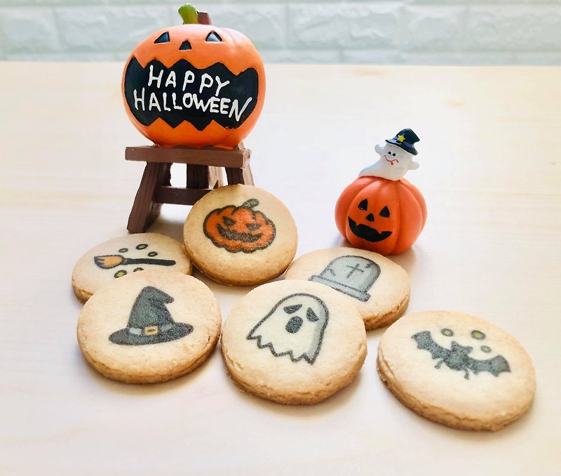 [Halloween Special] Cute Halloween Ghost Biscuits (6 pieces) - Handmade Cookies - Fresh Ingredients 