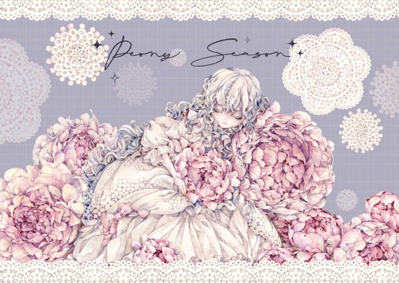 Flower Sleeping Peony Metal Coil Release Paper - สมุดบันทึก/สมุดปฏิทิน - วัสดุอื่นๆ หลากหลายสี