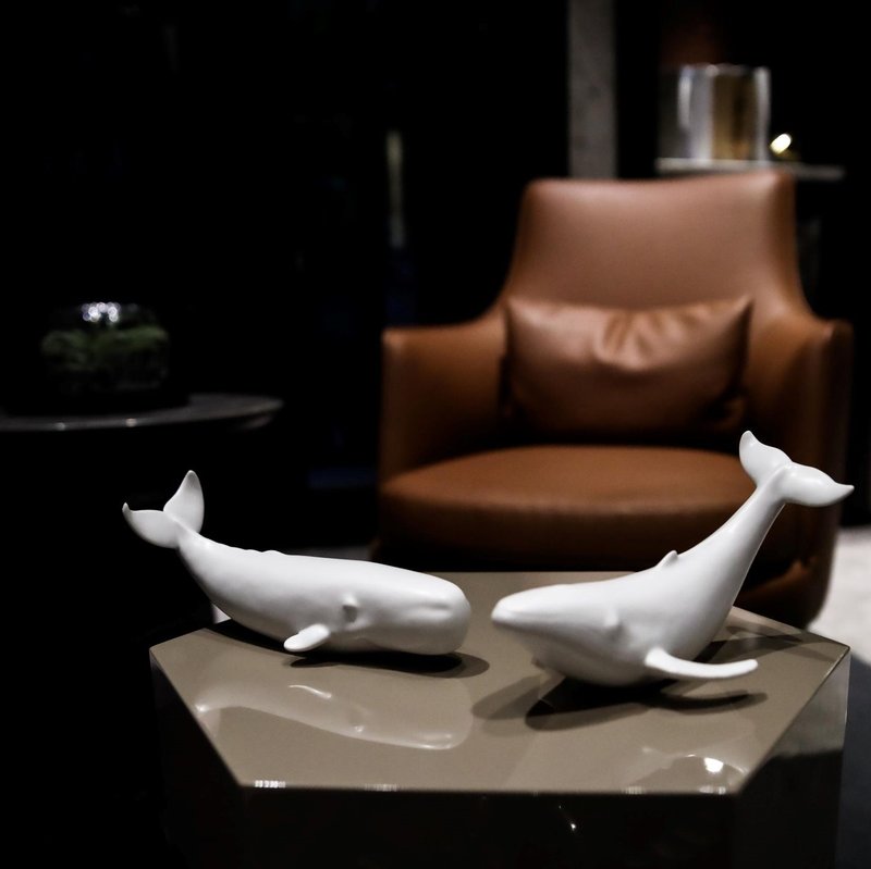 OCEAN陶瓷動物 【鯨魚】| 居家 | 家飾 | 佈置 | 擺飾 | 裝飾 | - 擺飾/家飾品 - 陶 白色
