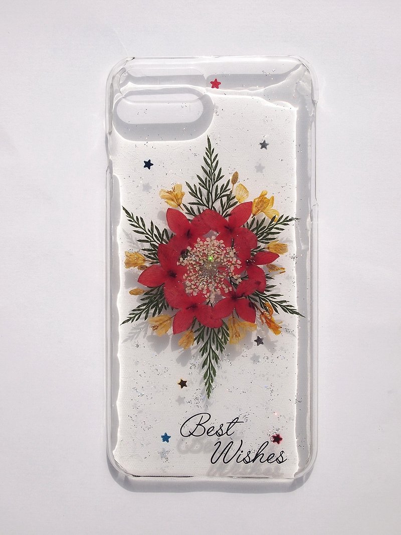 Handmade phone case, Pressed flowers phone case, iphone7plus and iPhone8plus, blessing - Phone Cases - Plastic 