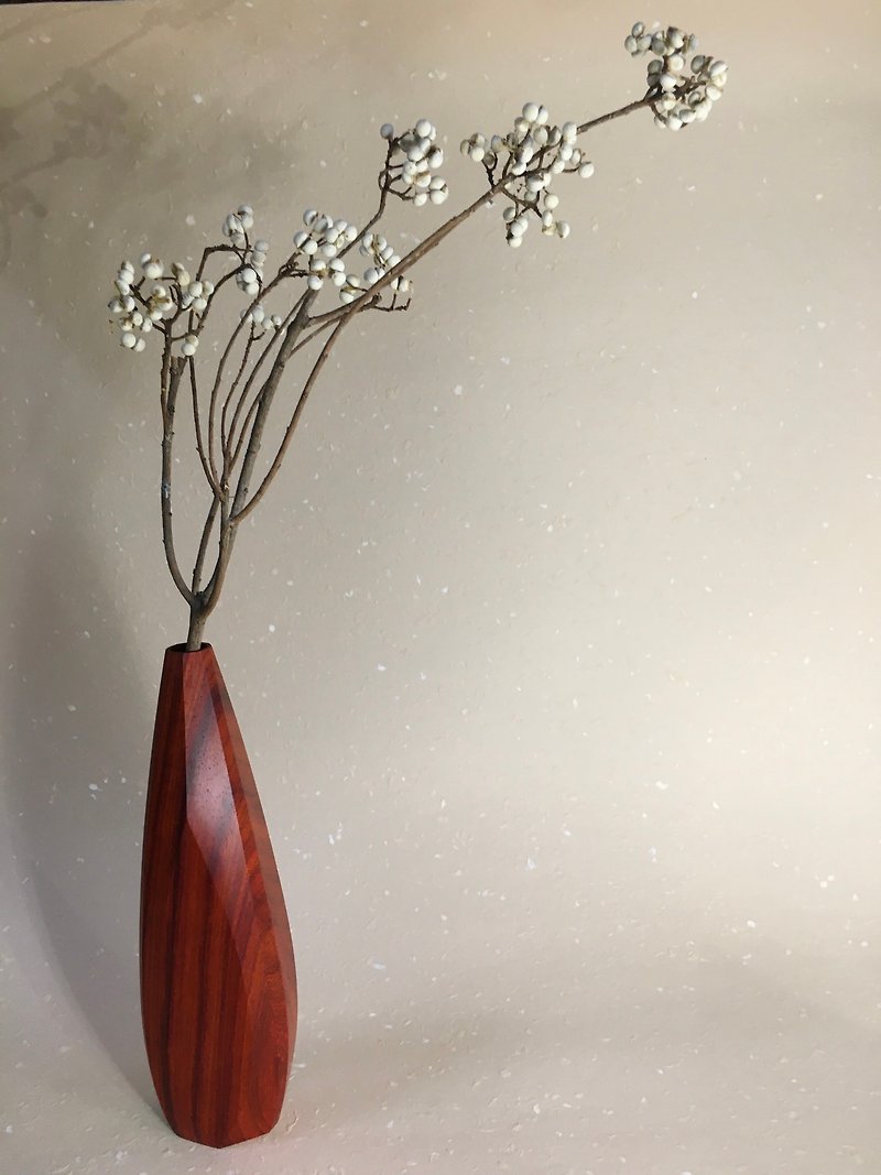 Light Forest Star Valley-Minimalist Wooden Floral African Rosewood Tall Bottle Christmas - เซรามิก - ไม้ 
