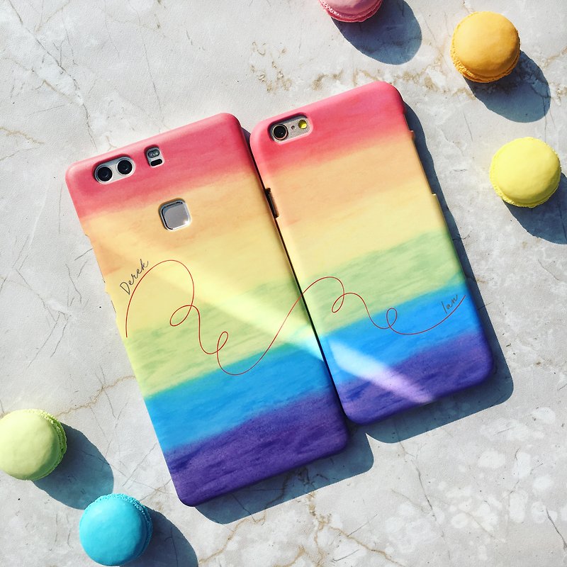 Rainbow(combination)-phone case Iphone6(plus) Iphone7(plus) Iphone8(plus) IphoneX SONY HTC SAMSUNG ZENFONE OPPO - Phone Cases - Plastic Multicolor