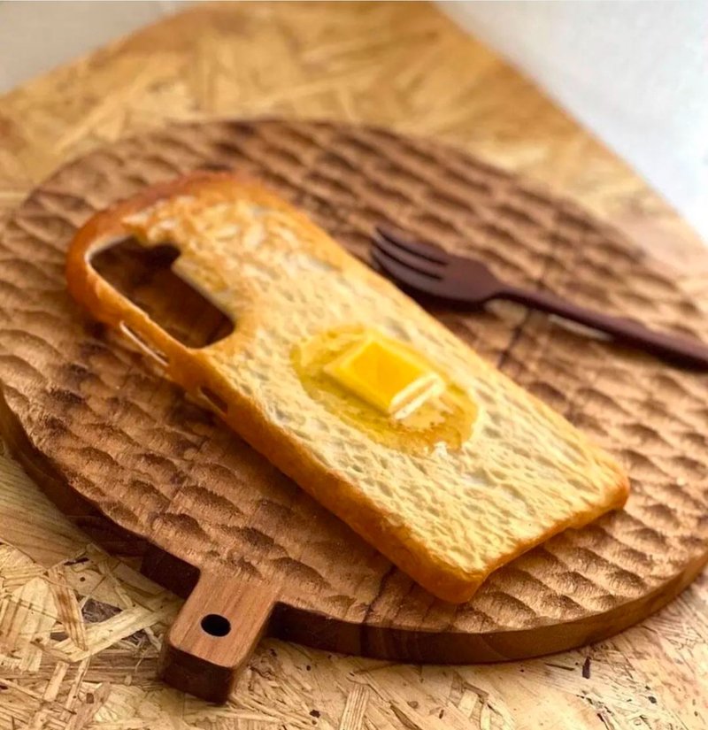 SAMSUNG  /  Butter toast mobile phone case - スマホケース・カバー - 粘土 ブラウン