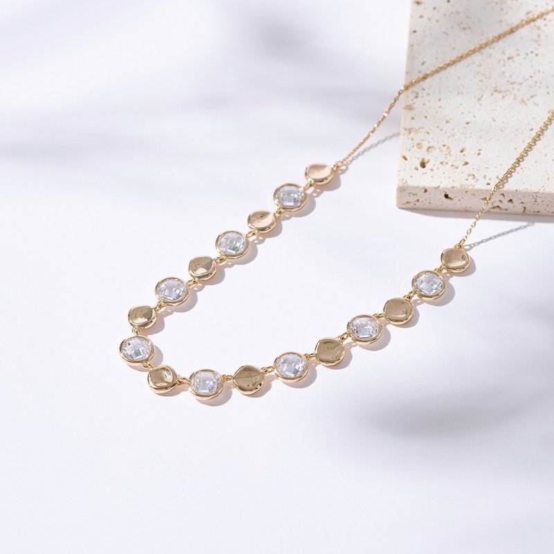 剔透雙映金光項鍊 - 項鍊 - 銅/黃銅 金色