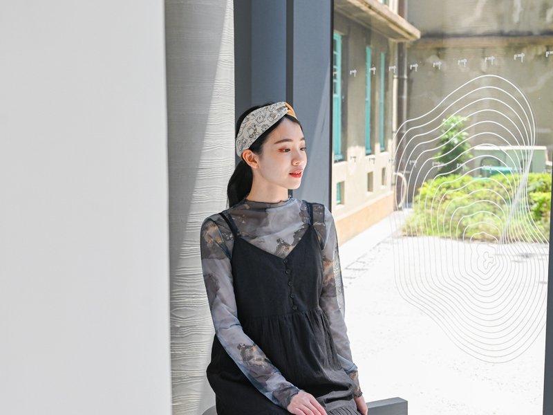 Duo-Tone Headband / Otter Baby - Gold - ที่คาดผม - ผ้าฝ้าย/ผ้าลินิน สีทอง