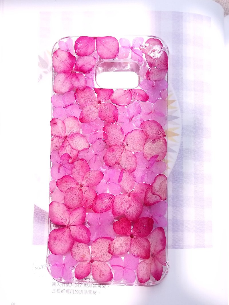 客戶專屬訂單 : Kathy Tai 粉色繡球花 (Samsung s7 edge) - 其他 - 塑膠 粉紅色