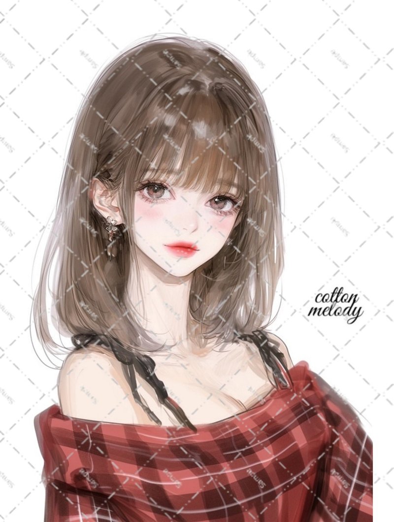 original sticker no.5750 人物ステッカー オリジナルステッカー 人物ステッカー 女の子ステッカー オリジナル人物ステッカー - 貼紙 - 紙 