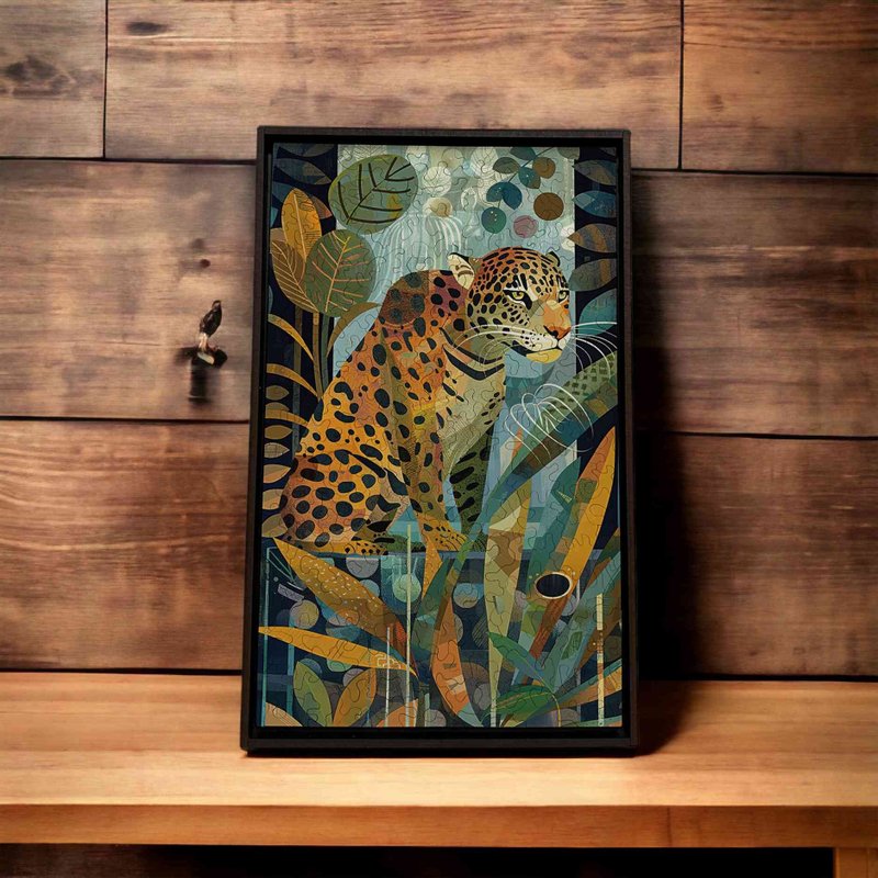 Big cats in the rainforest-cover attack - Items for Display - Wood Multicolor