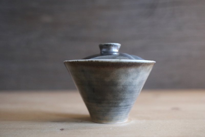 方方土 柴燒蓋碗 - 茶壺/茶杯/茶具 - 瓷 灰色
