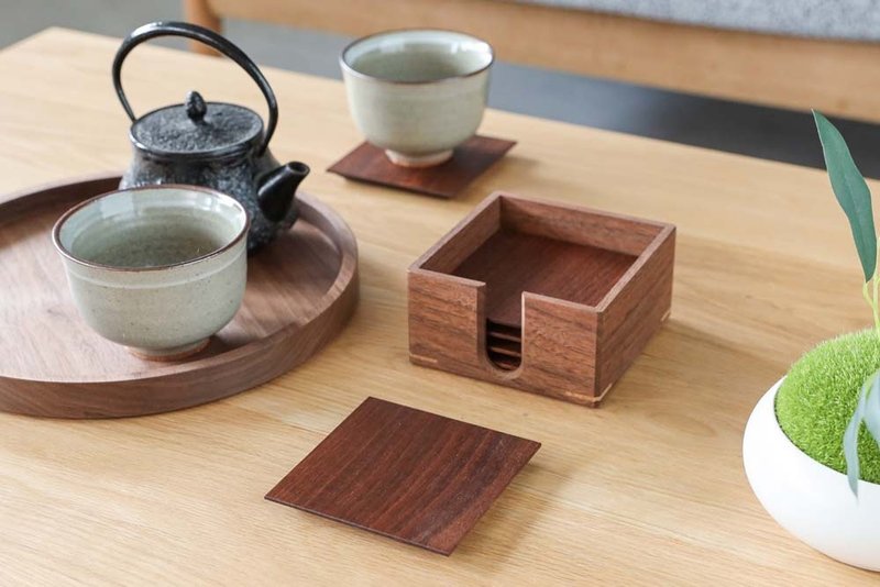 Good Homemade Coasters & Cases - ที่รองแก้ว - ไม้ สีนำ้ตาล