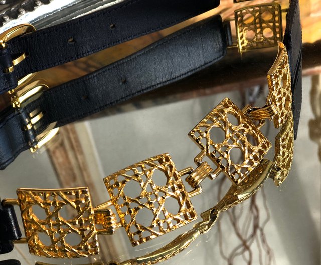 日本直送 名牌中古包 】Christian Dior カナージュ レザー ベルト