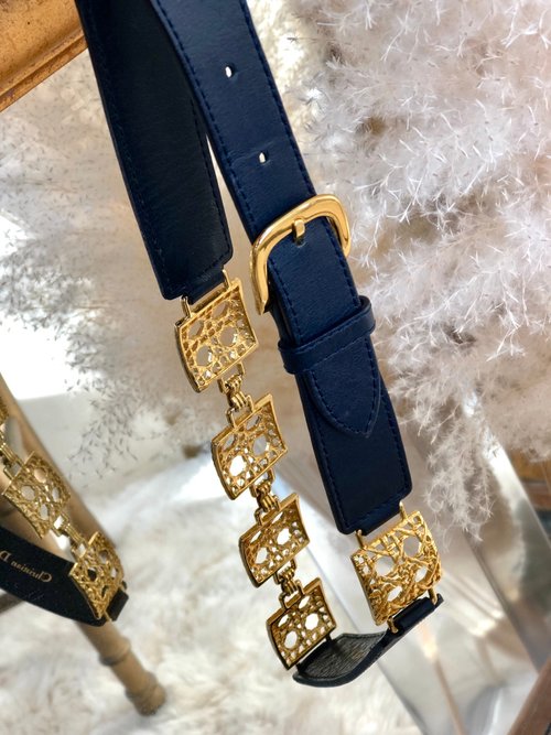 日本直送 名牌中古包 】Christian Dior カナージュ レザー ベルト