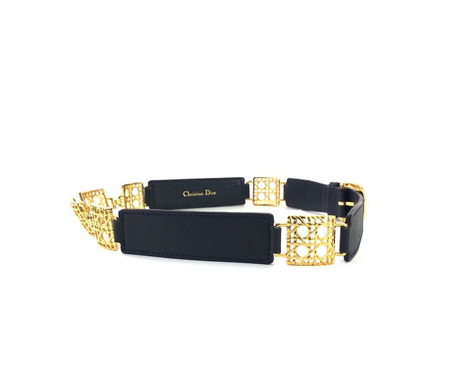 日本直送 名牌中古包 】Christian Dior カナージュ レザー ベルト