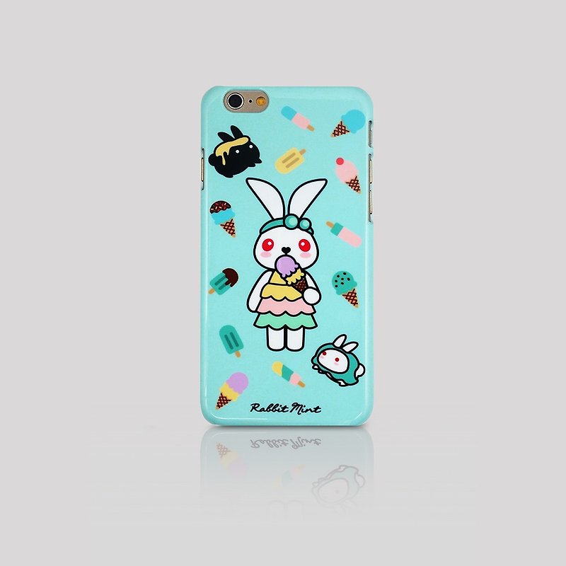 (Rabbit Mint) Mint Rabbit Phone Case - Bu Mali ice cream series Ice cream Merry Boo - iPhone 6 (M0022) - Phone Cases - Plastic Green