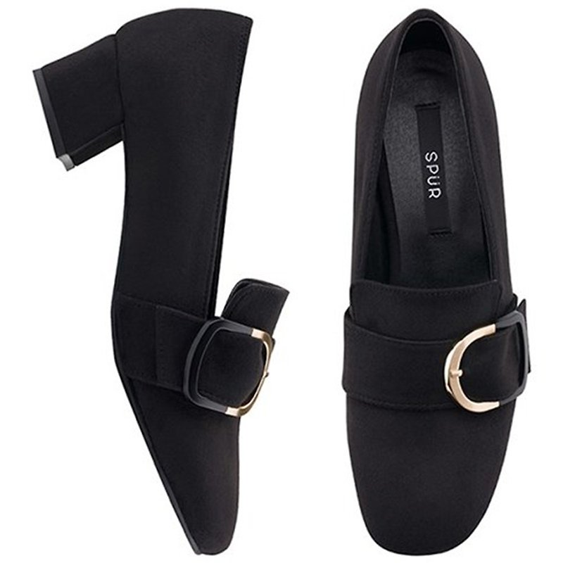 PRE-ORDER SPUR OF9064 Janus buckle loafer OF9064  black - Women's Oxford Shoes - Other Materials 