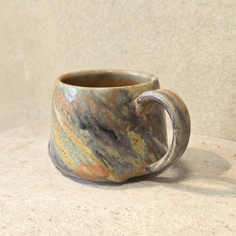 草木灰釉馬克杯 / 咖啡杯 - 咖啡杯/馬克杯 - 陶 黃色