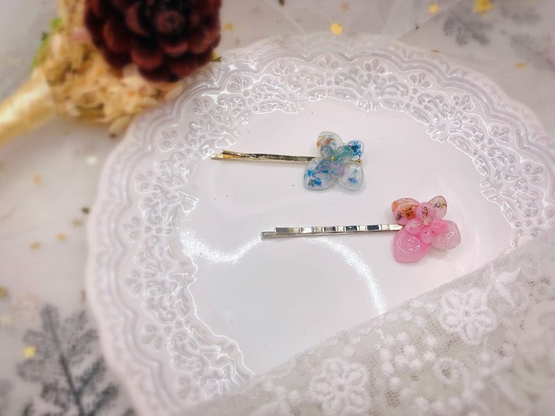 丁香花系列 手作髮夾/髮圈 少量現貨 | 植椛。飾 小眾設計品牌 - 髮夾/髮圈 - 樹脂 粉紅色