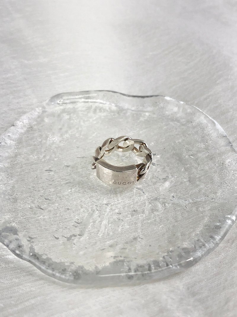 【 日本直送　名牌中古包 】GUCCI グッチ リング シルバー チェーン SILVER925 vintage ヴィンテージ オールド igsy6c - 戒指 - 純銀 銀色