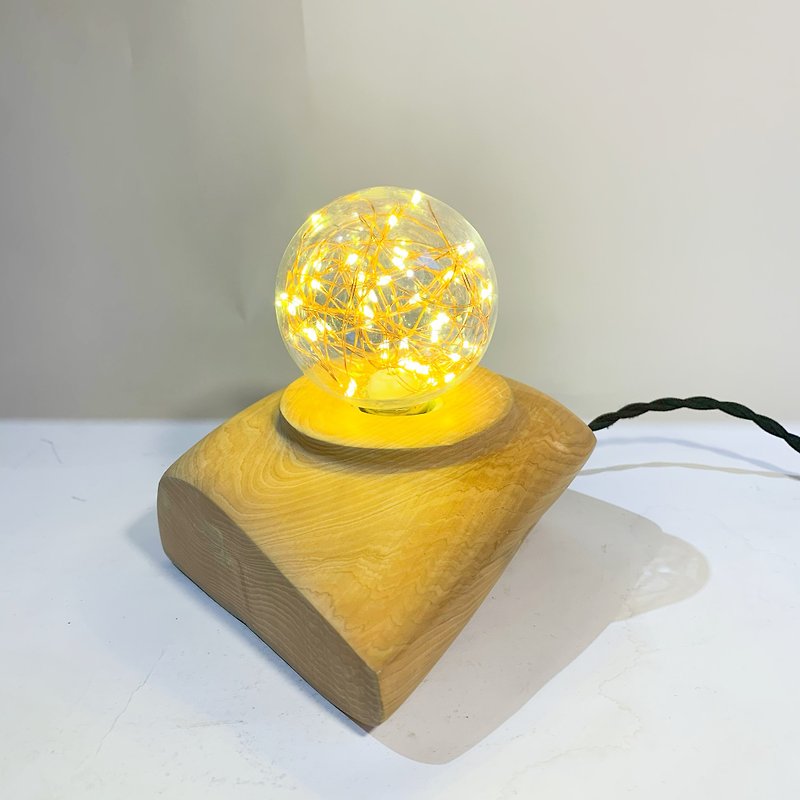 [CL Studio] Design style cypress lamp art lighting night light table lamp solid wood lamp - Lighting - Wood 
