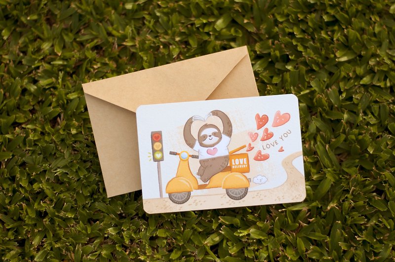 cute animals postcard greeting card-B
