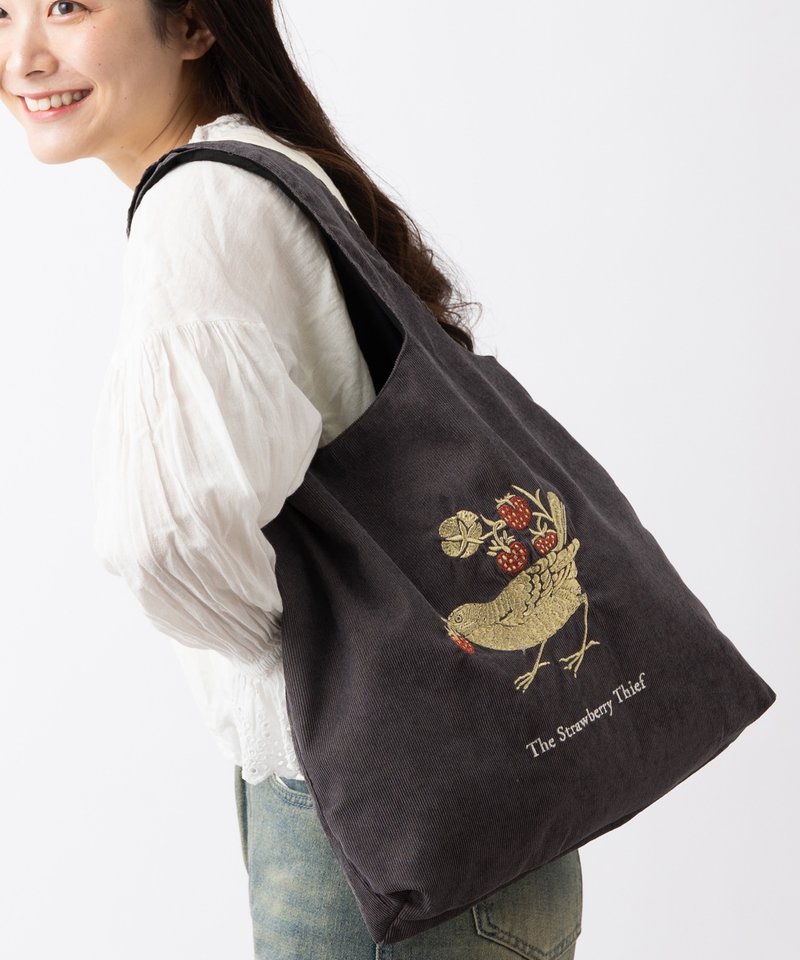 Jubilee 立体刺繍トートバッグ 60×40cm ウィリアムモリス グレー - 側背包/斜孭袋 - 聚酯纖維 灰色