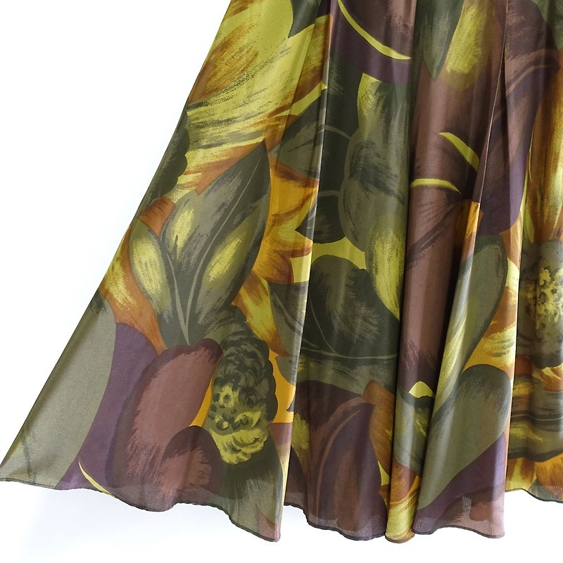 │Slowly│Little Oasis-Ancient Skirt│vintage.Retro.Literature - Skirts - Polyester Multicolor