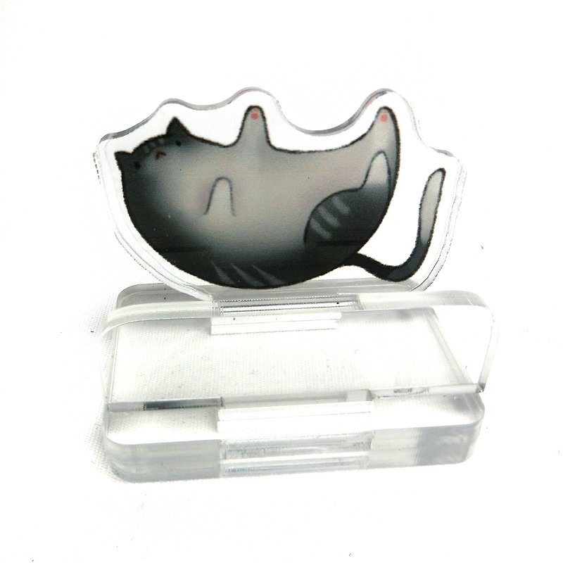 Dog Meow Shelves-Black Stripes - กล่องใส่ปากกา - กระดาษ สีดำ