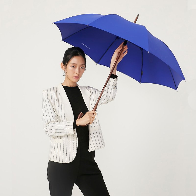 WOODEN 經典威登木直傘 - 深邃藍 - 雨傘/雨衣 - 聚酯纖維 藍色