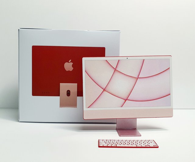 New 2021 Apple iMac 24 (PINK) TOY for dollhouse or Similar Dolls 1