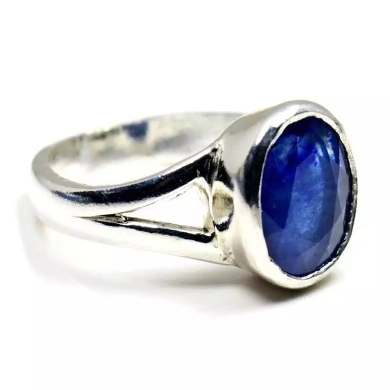 Natural Blue Sapphire Ring,925 Sterling Silver Ring For Women's,For Mens, ring - 戒指 - 寶石 藍色
