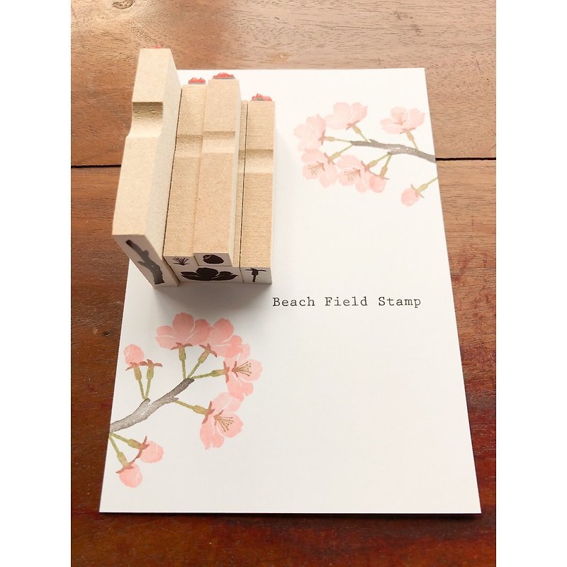 Cherry blossoms stamp set - Stamps & Stamp Pads - Other Materials 