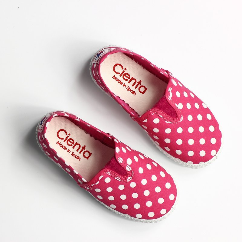Spanish national canvas shoes CIENTA 54088 12 Peach toddler, kid size - Kids' Shoes - Cotton & Hemp Pink