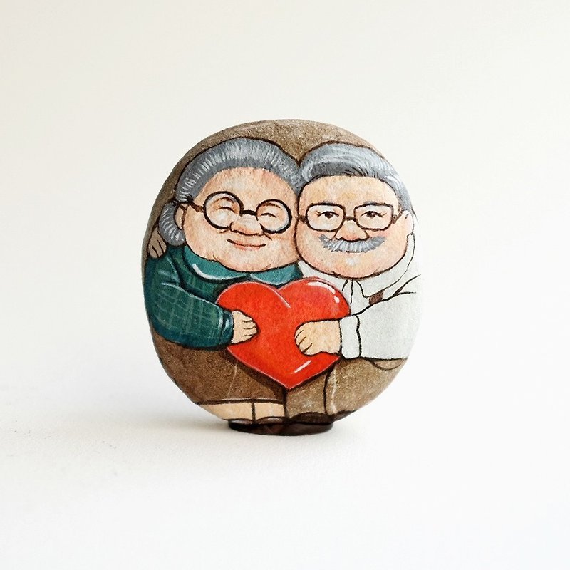 Couple love stone painting,Acrylic colour on stone.gift of love.