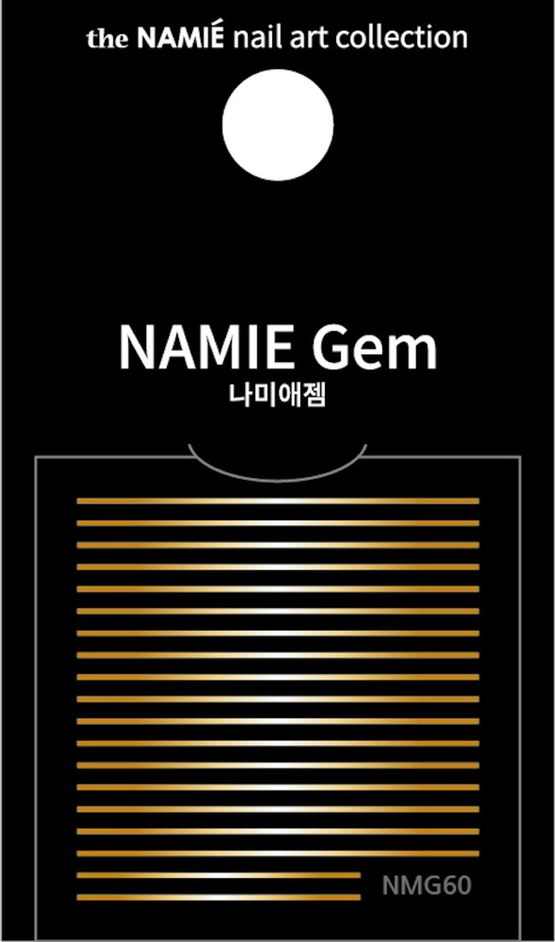 【專業用】NAMIE Gem 美甲裝飾藝術貼紙 Normal Metallic 60 - 指甲油/指甲貼 - 紙 金色