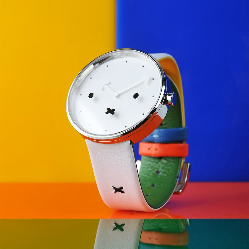 金属 腕時計 ユニセックス ホワイト - 【Pinkoi x miffy】腕時計 ホワイト