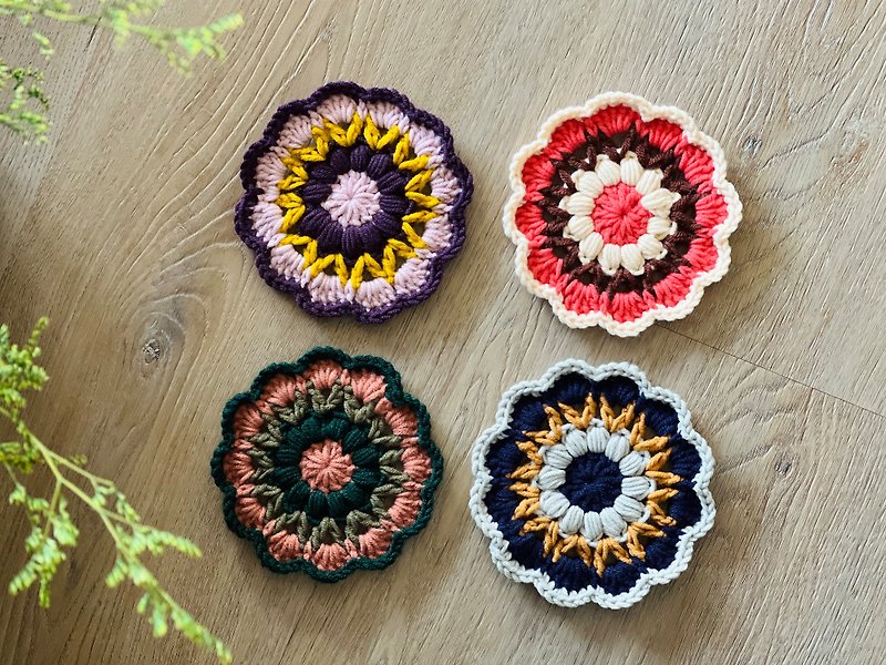 Free Flower Woven Mat Material Pack DIY Materials Included Video Birthday Gift Valentine’s Day Gift Giving - Knitting, Embroidery, Felted Wool & Sewing - Cotton & Hemp 