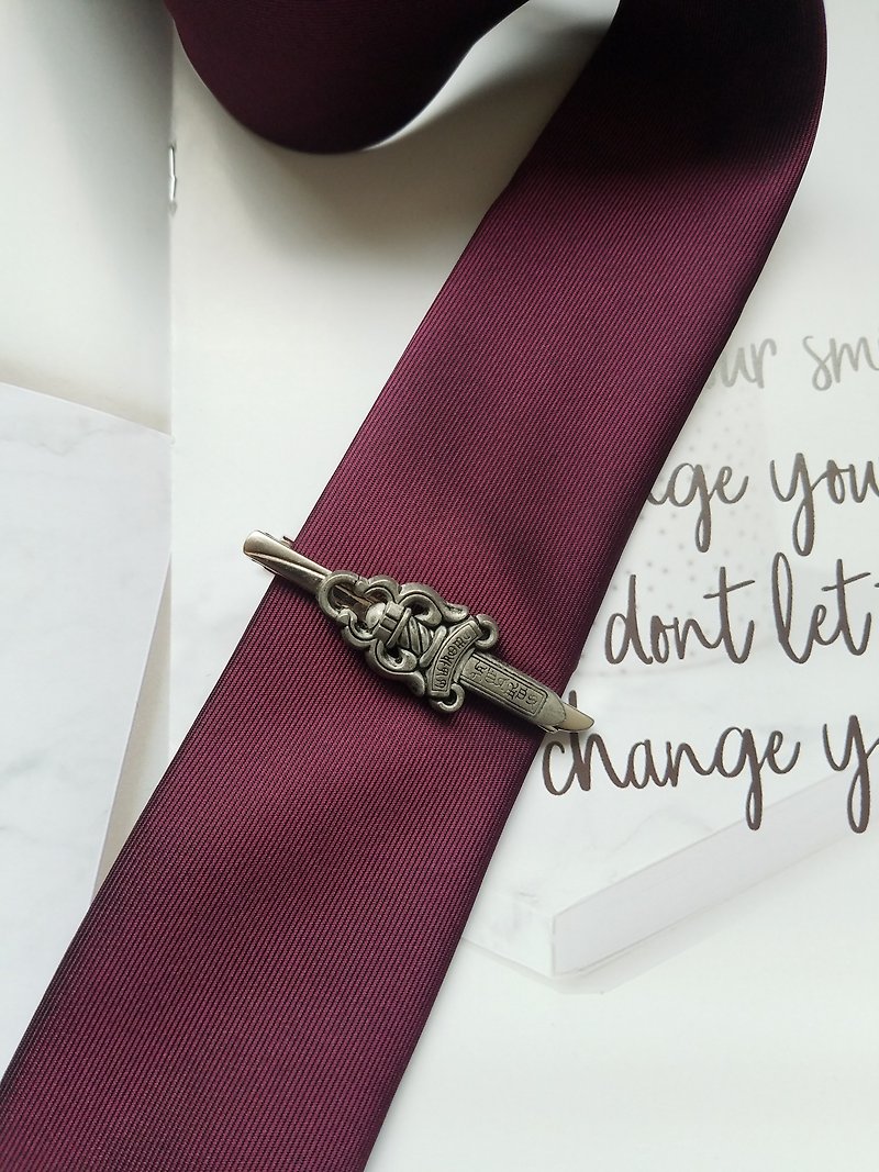 Silver Ancient Sword Tie Clip Type Male Baitie Accessories - Ties & Tie Clips - Other Metals Silver