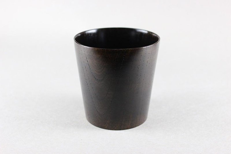 つらいちカップ　黒摺　L - マグカップ - 木製 ブラック