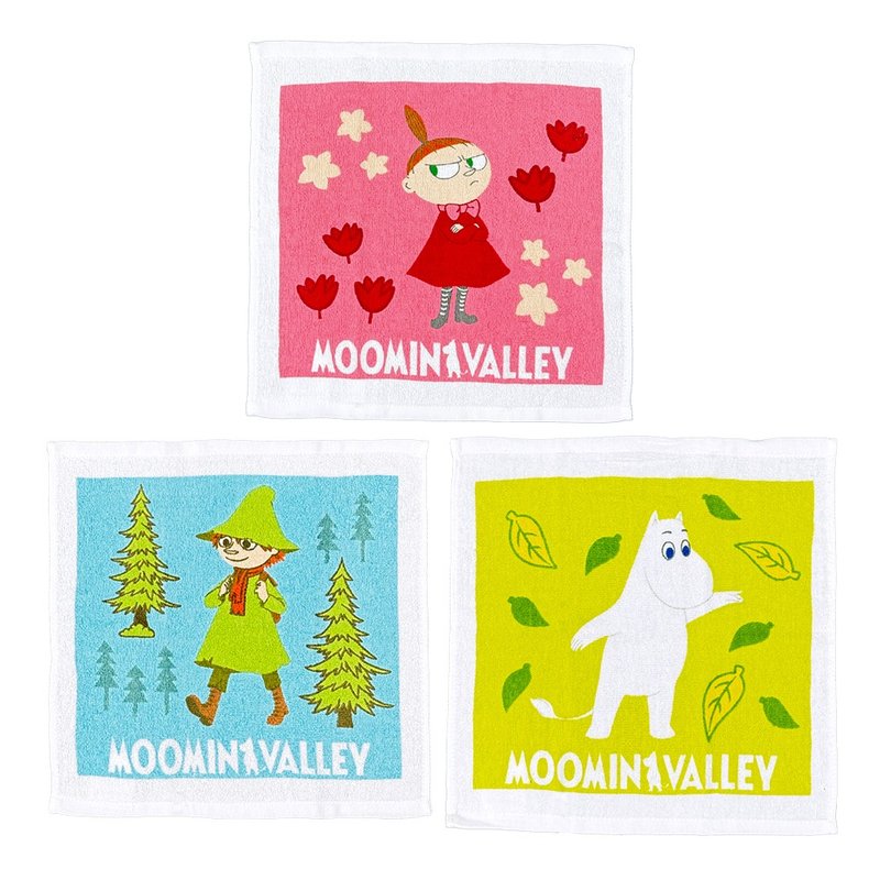日本丸真 Moomin 純棉洗臉巾三入組 經典角色 - 毛巾/浴巾 - 棉．麻 