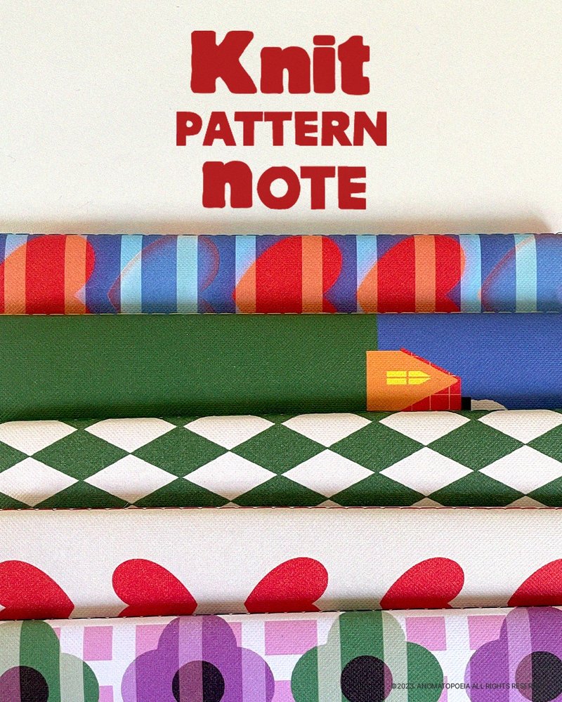 knit pattern stationery note 5 type - กระดาษโน้ต - กระดาษ หลากหลายสี