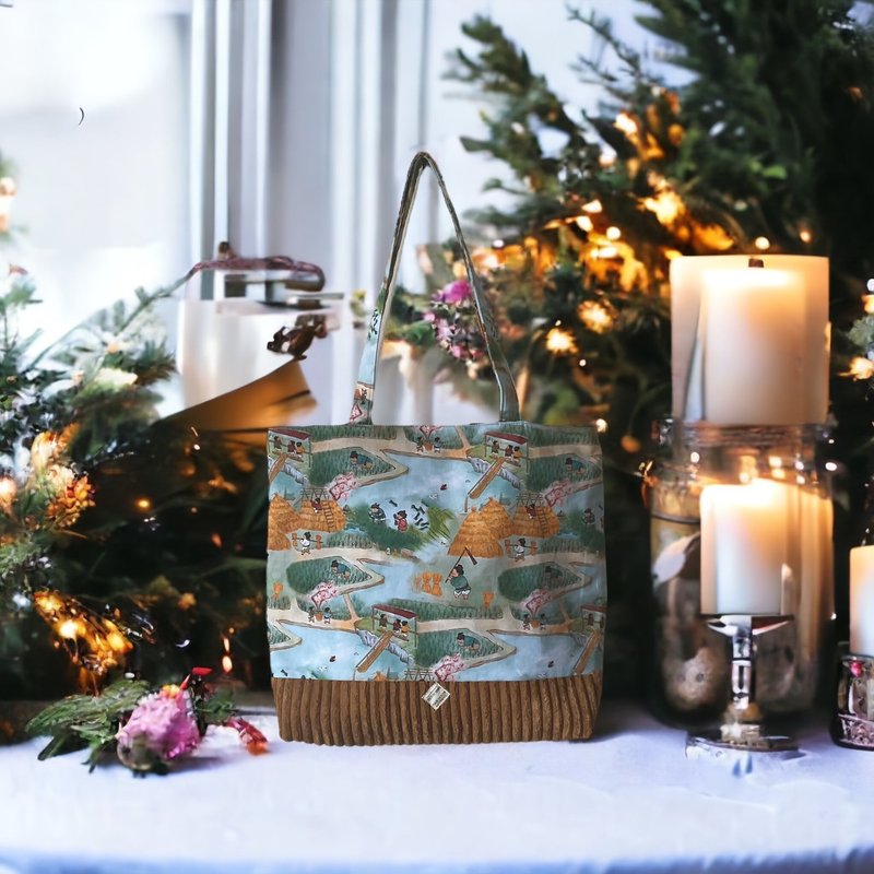 日本製コットン コーデュロイ ショルダーバッグ - トートバッグ・ハンドバッグ - コットン・麻 多色