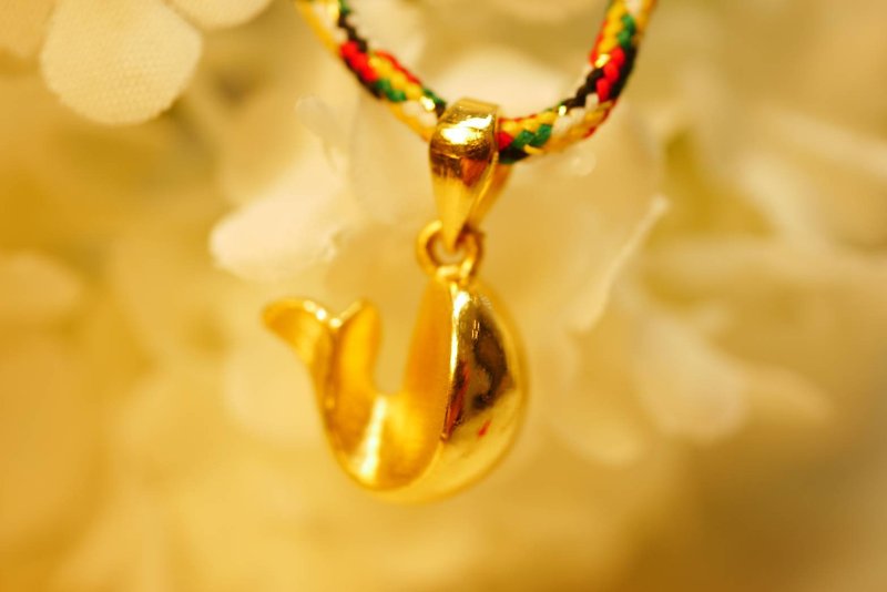 Gold Pendant-Dolphin Pendant Gold Ornament-Gold 9999