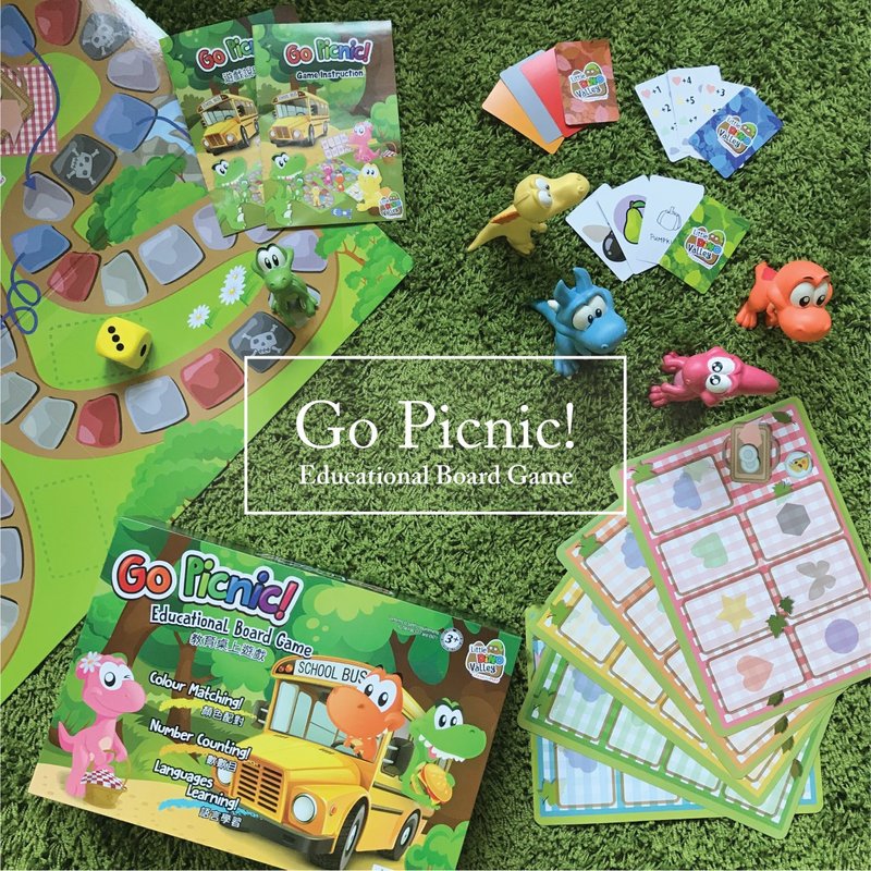 Go Picnic! 教育桌上遊戲 遊戲中學習 家庭遊戲 桌遊 - 桌遊/牌卡 - 塑膠 多色