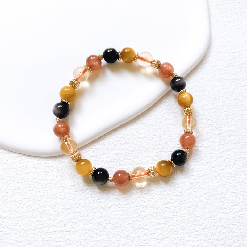 Klim | Obsidian Stone Stone Crystal Bracelet - Bracelets - Crystal Orange