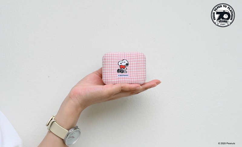 棉．麻 其他 粉紅色 - Snoopy x Pinkoi 傳遞愛 耳環 戒指 首飾飾品收納盒