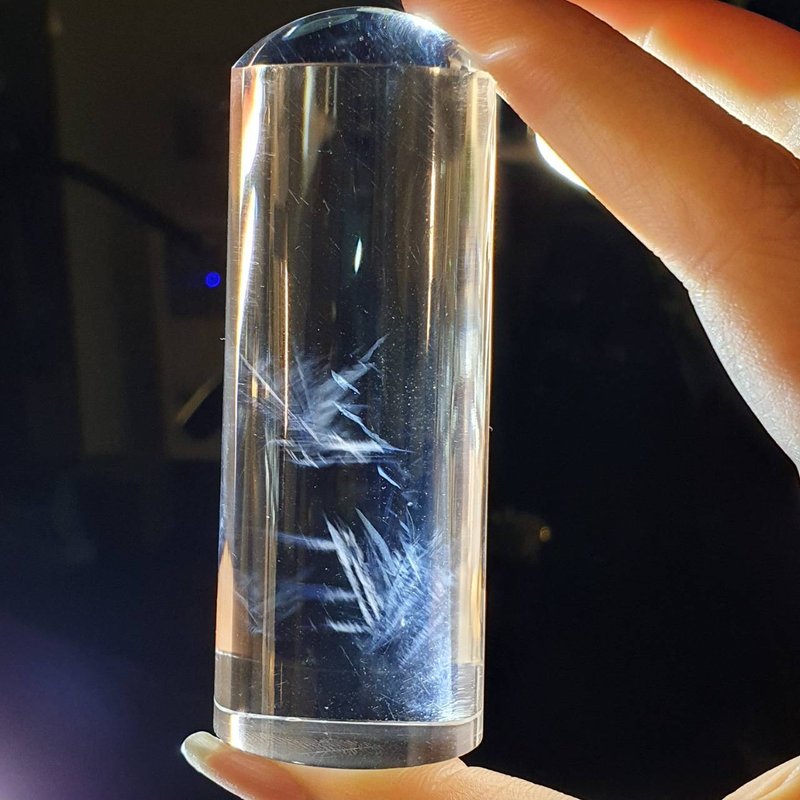 龍彩~ DB13 藍針水晶 天使的羽毛 92.4g Blue Needle Quartz - 擺飾/家飾品 - 寶石 白色
